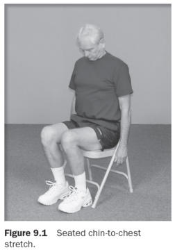 Figure 9.1 Seated chin-to-chest stretch.